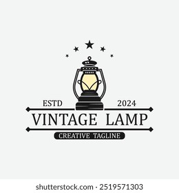 Lantern Lamp Logo Design, Life Lighting Vector, Lamp Logo Illustration, Product Brand