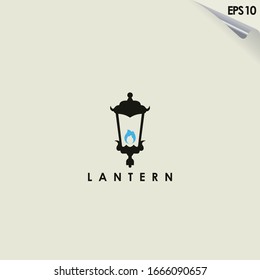 Lantern Lamp Logo Design. Lantern Lamp Logo Template. Modern Design. Flat Logo. Vector Illustration