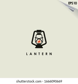 Lantern Lamp Logo Design. Lantern Lamp Logo Template. Modern Design. Flat Logo. Vector Illustration