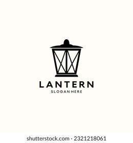 lantern lamp logo design. lantern lamp logo vector. lantern illustration