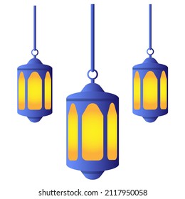 lantern lamp vector design, to decorate ramadan theme.