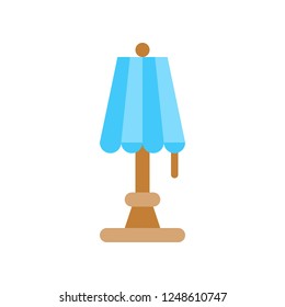 Lantern or lamp vector icon, flat design