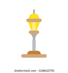 Lantern or lamp vector icon, flat design