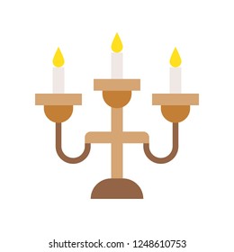 Lantern or lamp vector icon, flat design