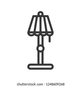 Lantern or lamp vector icon, line design editable stroke