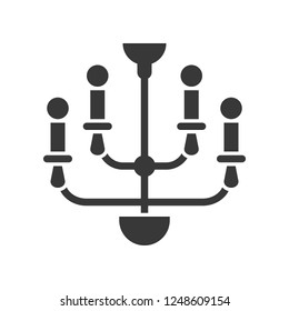 Lantern or lamp vector icon, solid design