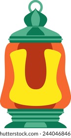 Lantern Lampion Letter Alphabet Vector Element