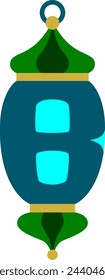 Elemento de vector de alfabeto de letra de linterna
