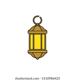 lantern light hanging isolated icon