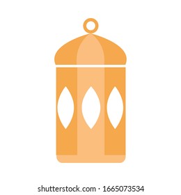 lantern light ramadan arabic islamic celebration vector illustration tone color icon