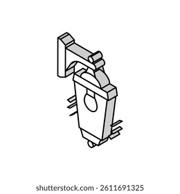 lantern lighting isometric icon vector. lantern lighting sign. isolated symbol illustration