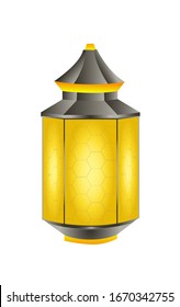 las luces de linterna se aíslan sobre un fondo blanco.Diseño de ilustración vectorial.