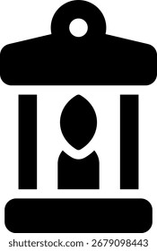 Diseño de icono de estilo de línea de linterna