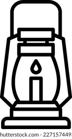 Diseño de iconos de vectores de línea de línea de lanza