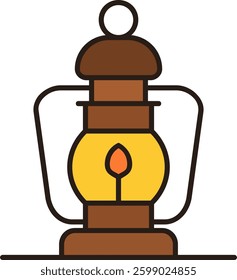 Lantern Line vector Icon Design