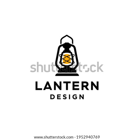 Lantern logo, classic old fashioned lantern post, Classic lamp logo icon design , Restaurant Vintage Logo design vector