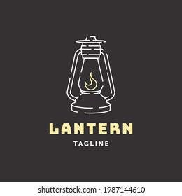 Plantilla vectorial de la ilustración del logotipo de la linterna