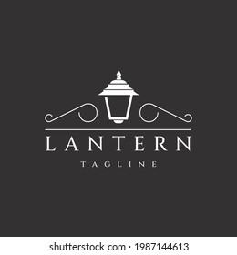 Lantern logo design illustration vector template