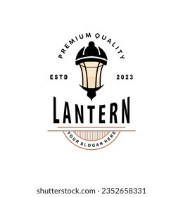 Vorlage für das Logo-Design Lamp Einfache klassische Vintage-Symbol