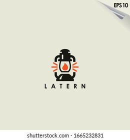 Lantern Logo Design. Lantern Logo Template. Modern Design. Flat Logo. Vector Illustration