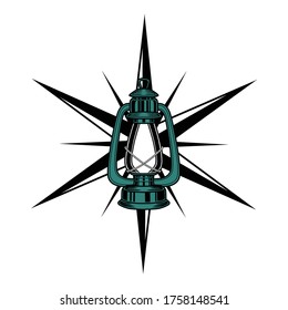 Laterne Logo-Illustration, kreatives Logo.