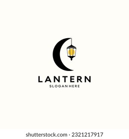 lantern logo vintage vector illustration template icon graphic design
