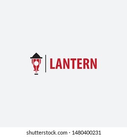 lantern logos with abstract shapes and colors mixed. unique, modern.