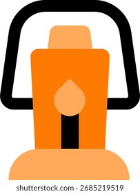 Linterna de diseño minimalista de estilo plano