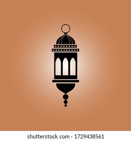 Lantern Monochrome Vector, Islamic lantern, eid element, lamp symbols, vintage lamp