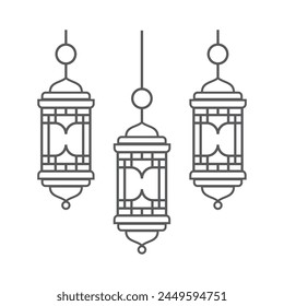 Laterne Muslim Icon Vektorillustration