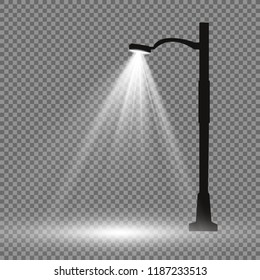 
Lantern on the background. Bright modern street lamp. vector illustration. Beautiful light from a street lamp.