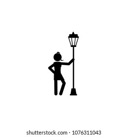 a lantern prostitute icon. Element of prostitution illustration. Premium quality graphic design icon. Signs and symbols collection icon for websites, web design, mobile app on white background