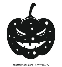 Icono de calabaza de linterna. Ilustración simple del icono del vector de calabaza de linterna para el diseño web aislado en fondo blanco