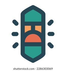 lantern of ramadan month fill icon set