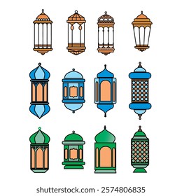 lantern ramadan on white background 