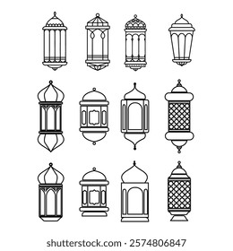 lantern ramadan on white background 