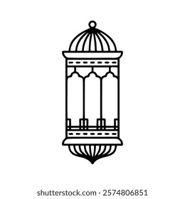 lantern ramadan on white background 