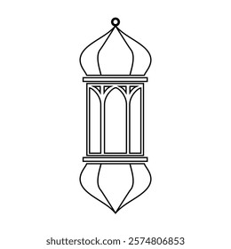 lantern ramadan on white background 