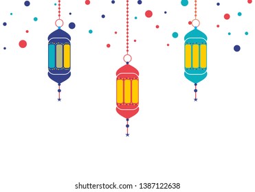 Lantern, ramadhan mubarak, islamic logo