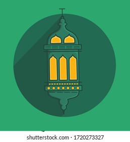 Ilustración de icono del vector de ramadán de linterna