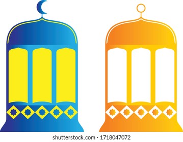 Lantern in same style vector