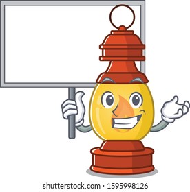 Lantern Scroll cute cartoon character bring a board