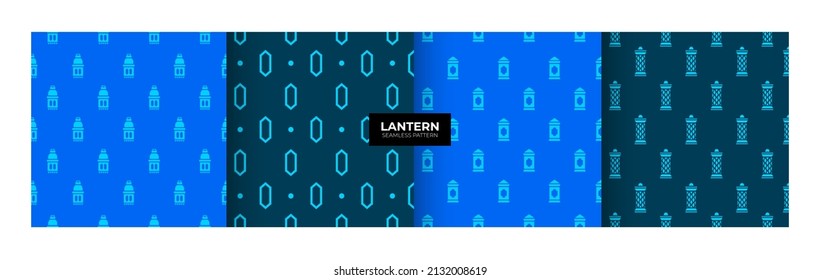 lantern seamless pattern design set