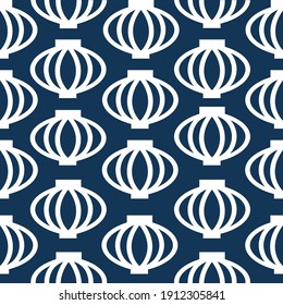 Lantern seamless pattern vector. Asian style print design.