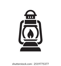Silueta de la linterna, icono de la linterna, diseño del Vector