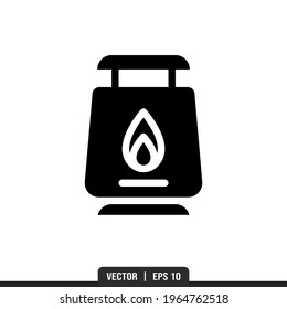 Icono de silueta de linterna vector, plantilla de logotipo de ilustración en estilo de moda. Idóneo para muchos fines.