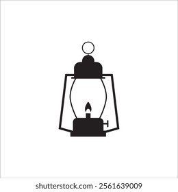 LANTERN SILHOUETTE ICON VECTOR ILLUSTRATION SYMBOL DESIGN 