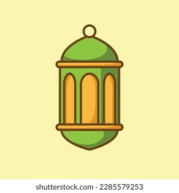 lantern simple icon islamic ornament vector graphic