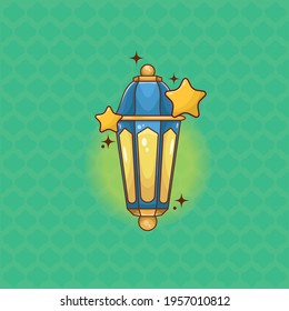 Lantern with Star Symbol Vector Illustration. Ramadan Design Concept.