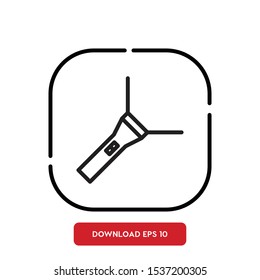 Lantern symbol, flashlight outline vector icon